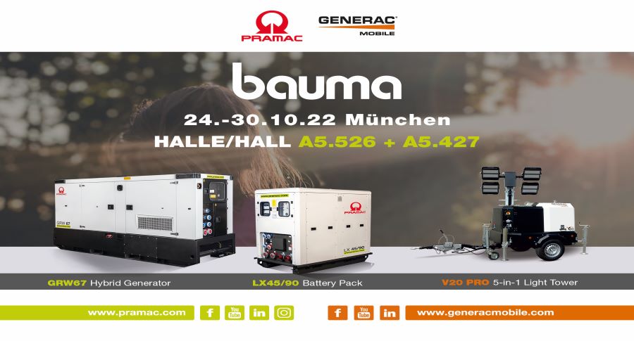 PRAMAC y Generac Mobile . Powering a smarter world at BAUMA 2022